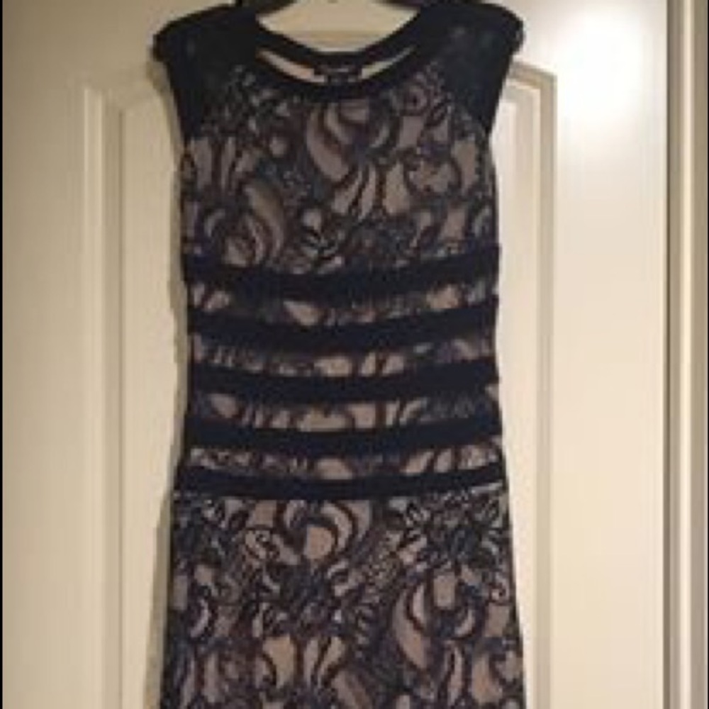 Navy floor length boutique dress